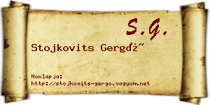 Stojkovits Gergő névjegykártya